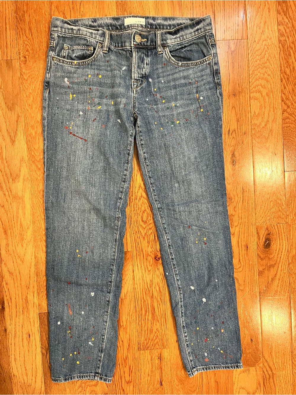 LOFT Paint-Splatter Blue Women’s Jeans